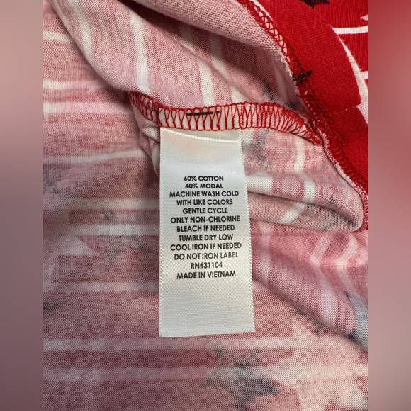 Kim Rogers Patriotic Labor Day Sleeveless V-neck Shirt Size Large - Picture 6 of 6